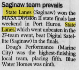 State Lanes - Aug 2003 Article